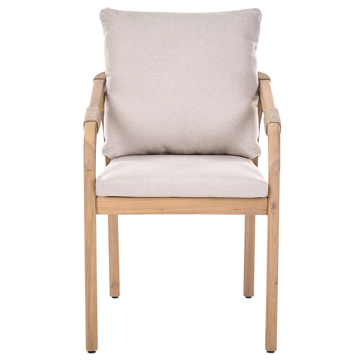 GARTENSTUHL Akazienholz Hellbraun Sumba - Beige, Holz (55/76/66cm) - Beliani