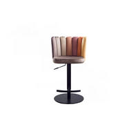 BARHOCKER JADA Braun Velvet - Dunkelbraun/Schwarz, Kunststoff/Textil (55/85/53cm) - KAWOLA