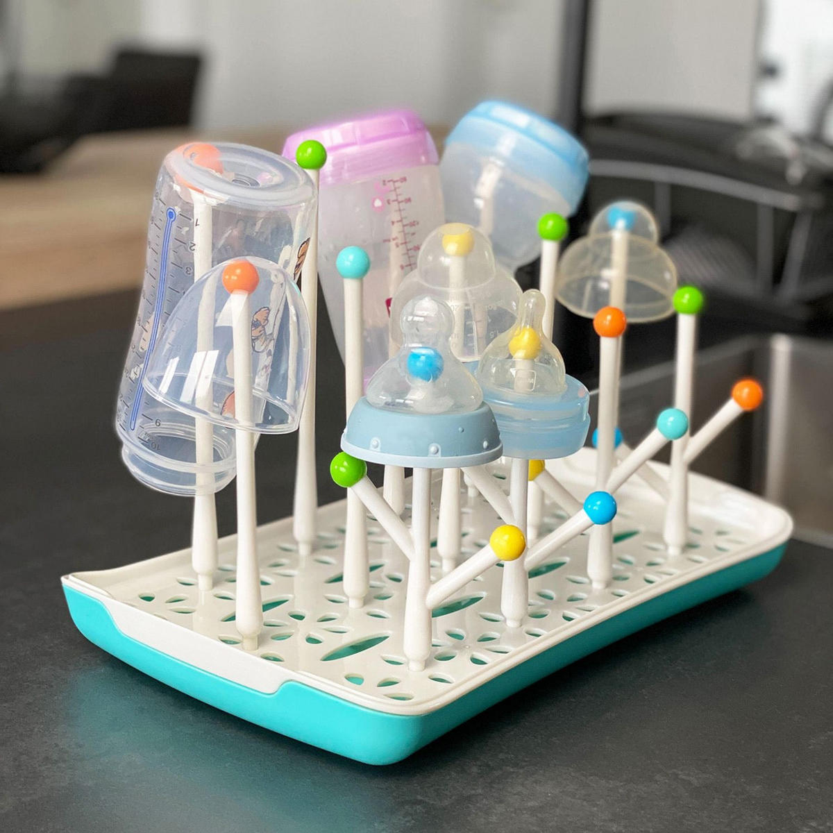 ABTROPFGITTER für Babyflaschen - Weiß, Kunststoff (19/20.4/30cm) - Intirilife