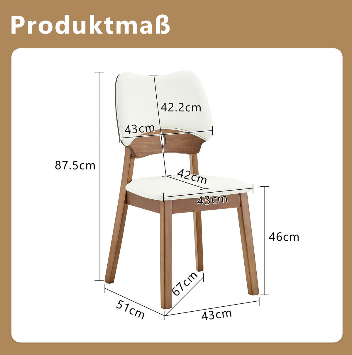 ESSZIMMERSTUHL 2er-Set Schmetterlingsrückenlehne Weiß - Weiß, Holz (43/87.5/51cm) - Meubliv