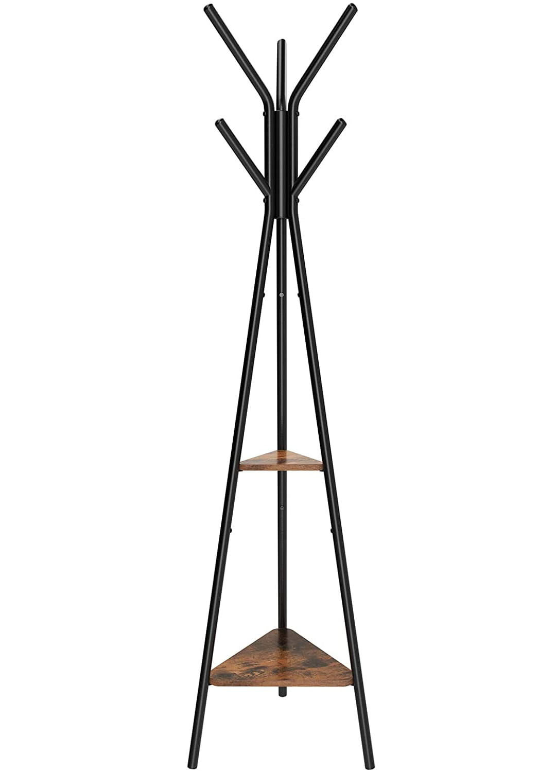 GARDEROBENSTÄNDER Schwarz 49x49 cm RCR16BX Stabiler Dreieckiger Fuß - Schwarz, Metall (49/179/49cm) - Edanti
