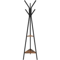 GARDEROBENSTÄNDER Schwarz 49x49 cm RCR16BX Stabiler Dreieckiger Fuß - Schwarz, Metall (49/179/49cm) - Edanti