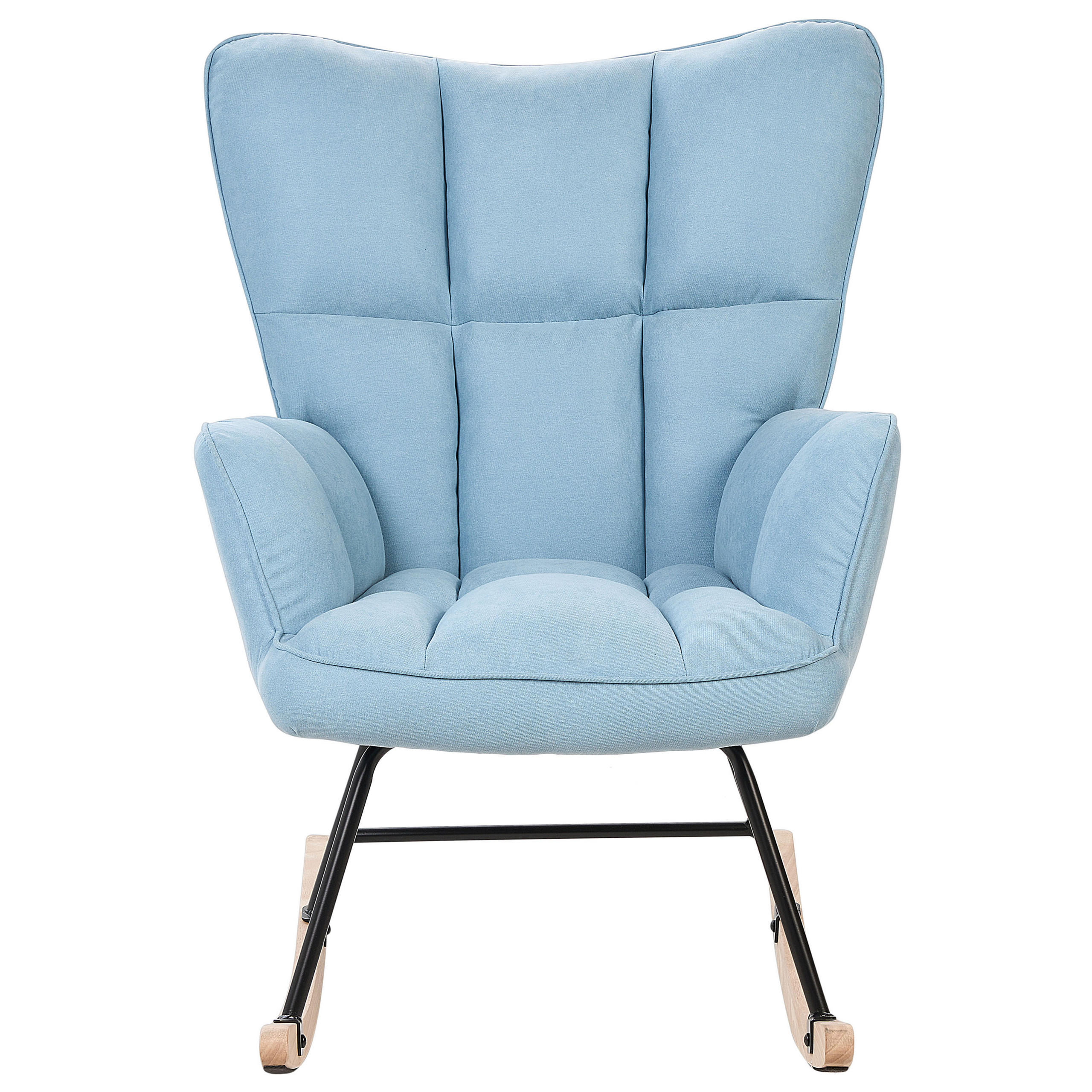 SCHAUKELSESSEL Stoff Blau Oulu - Blau, Textil/Metall (71/108/83cm) - Beliani