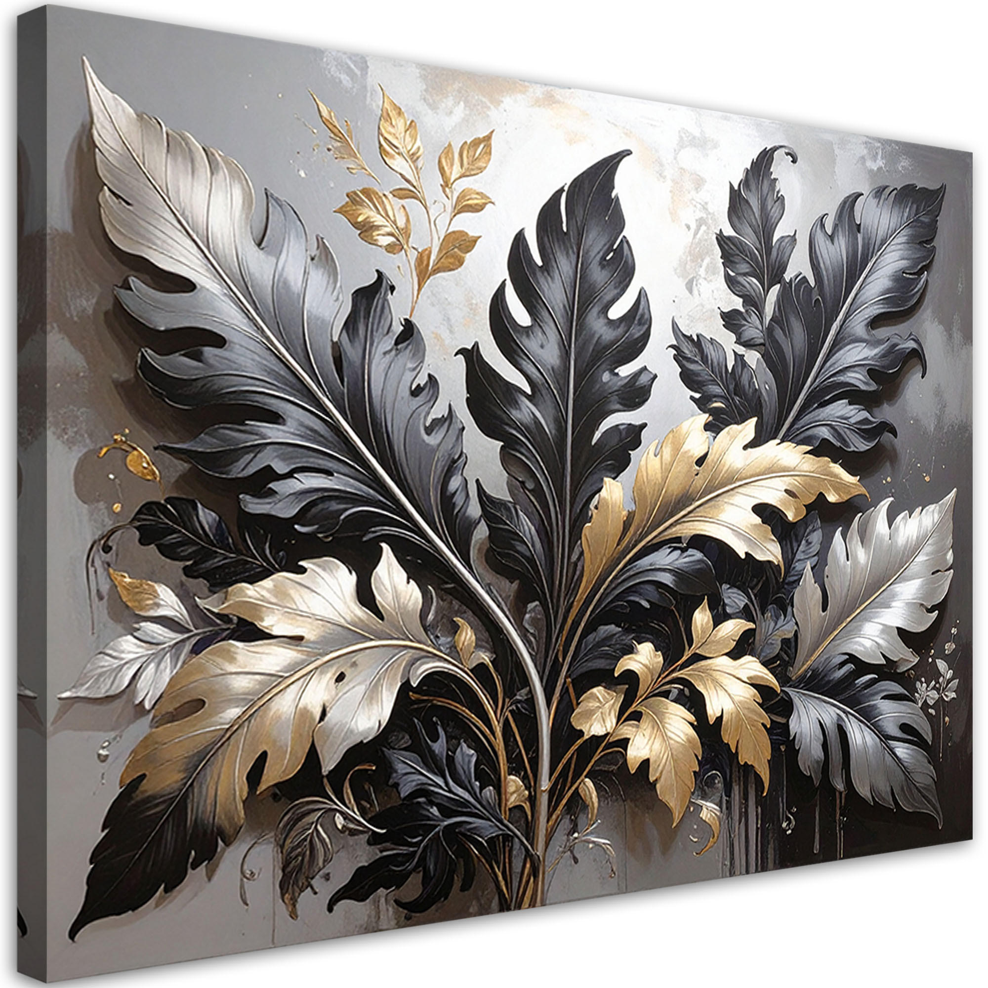 Feeby Wandbild, Schwarz 100x70 cm