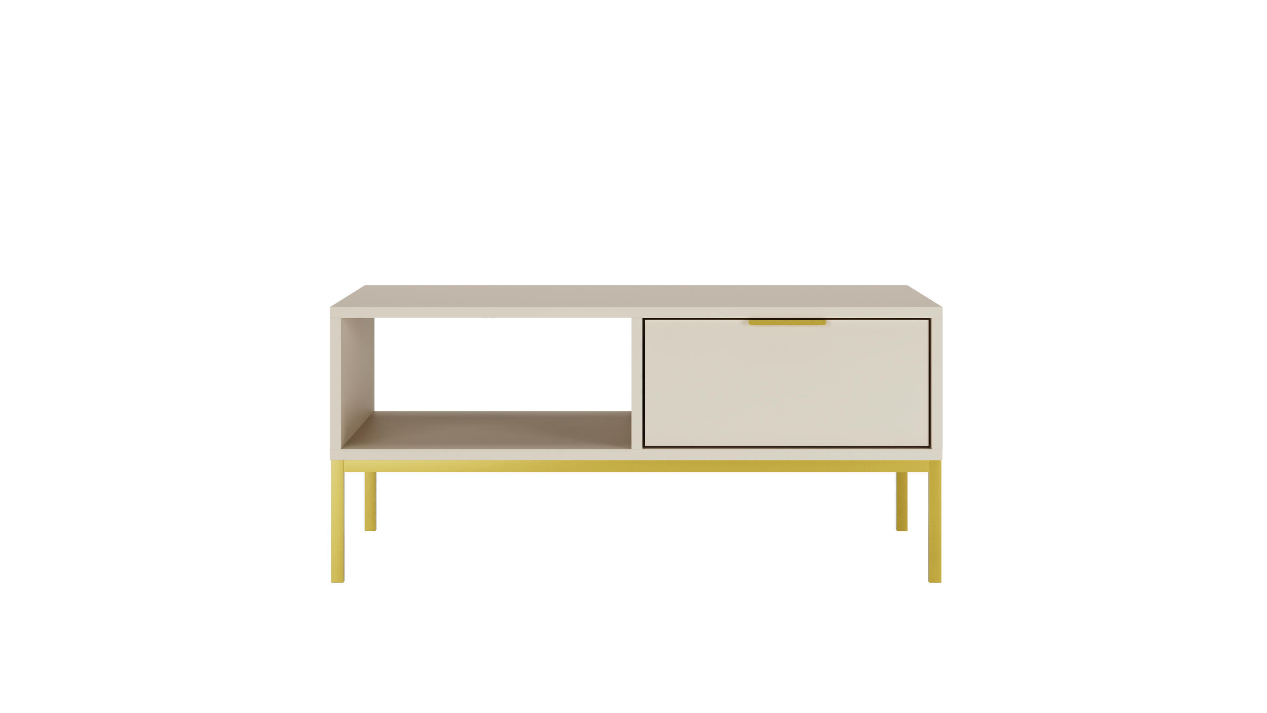 COUCHTISCH Austin II 60/45,4/100 cm - Beige/Goldfarben, Holzwerkstoff (100/60/45cm) - Kocot Kids