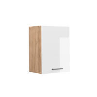 HÄNGESCHRANK R-Line Weiß Hochglanz 45 cm - Honigeiche/Weiß Hochglanz, Holzwerkstoff (45/60/31cm) - Vicco