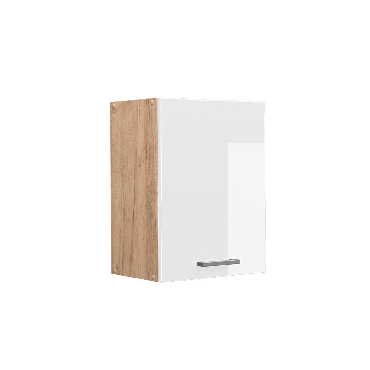 HÄNGESCHRANK R-Line Weiß Hochglanz 45 cm - Honigeiche/Weiß Hochglanz, Holzwerkstoff (45/60/31cm) - Vicco