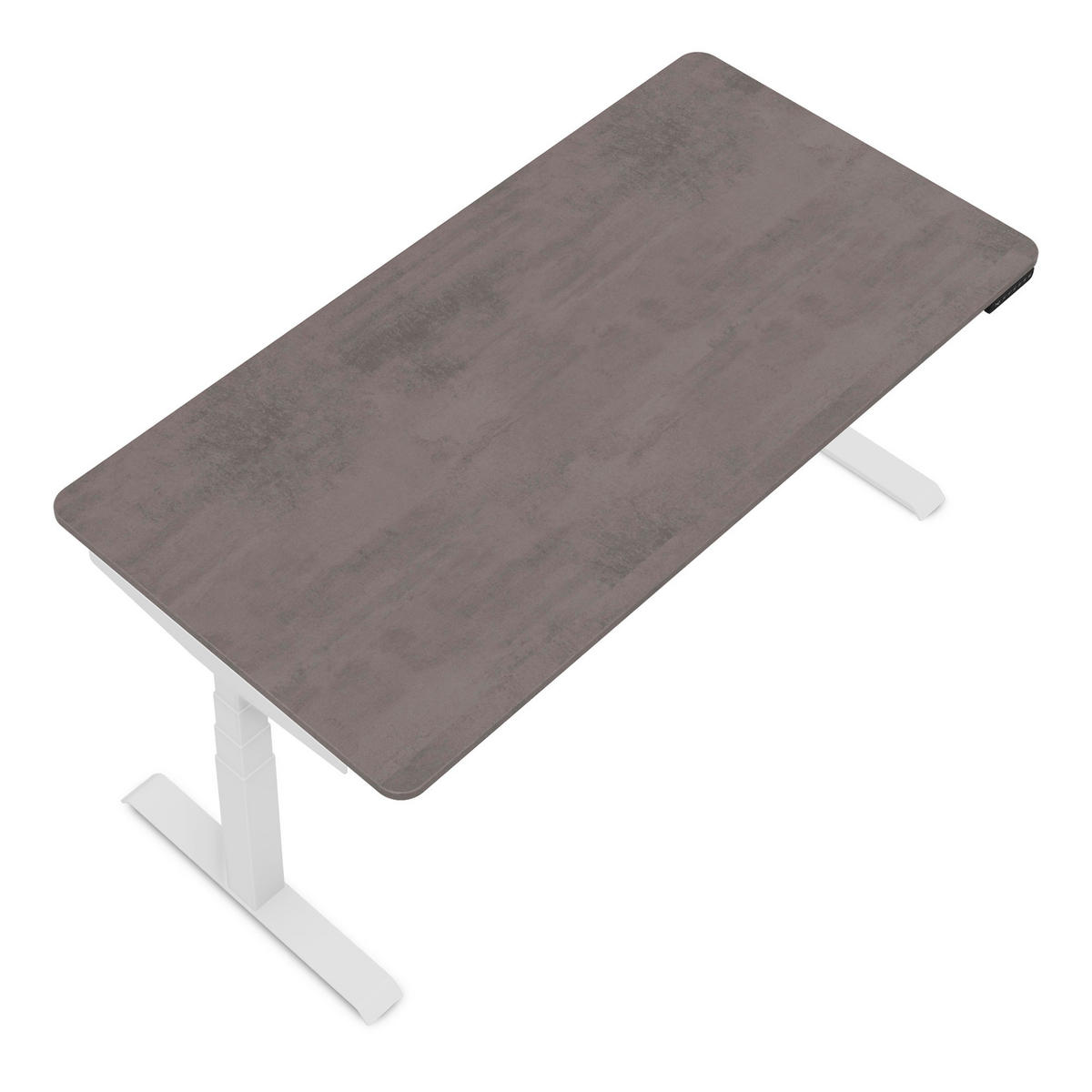 SCHREIBTISCH Elektrisch Höhenverstellbarer Familien Schreibtisch Pitino Sichtbeton Anthrazit Signalweiß 160/80/52.5-121cm - Schieferfarben/Weiß, Holzwerkstoff/Metall (80/160/121cm) - ASSMANN