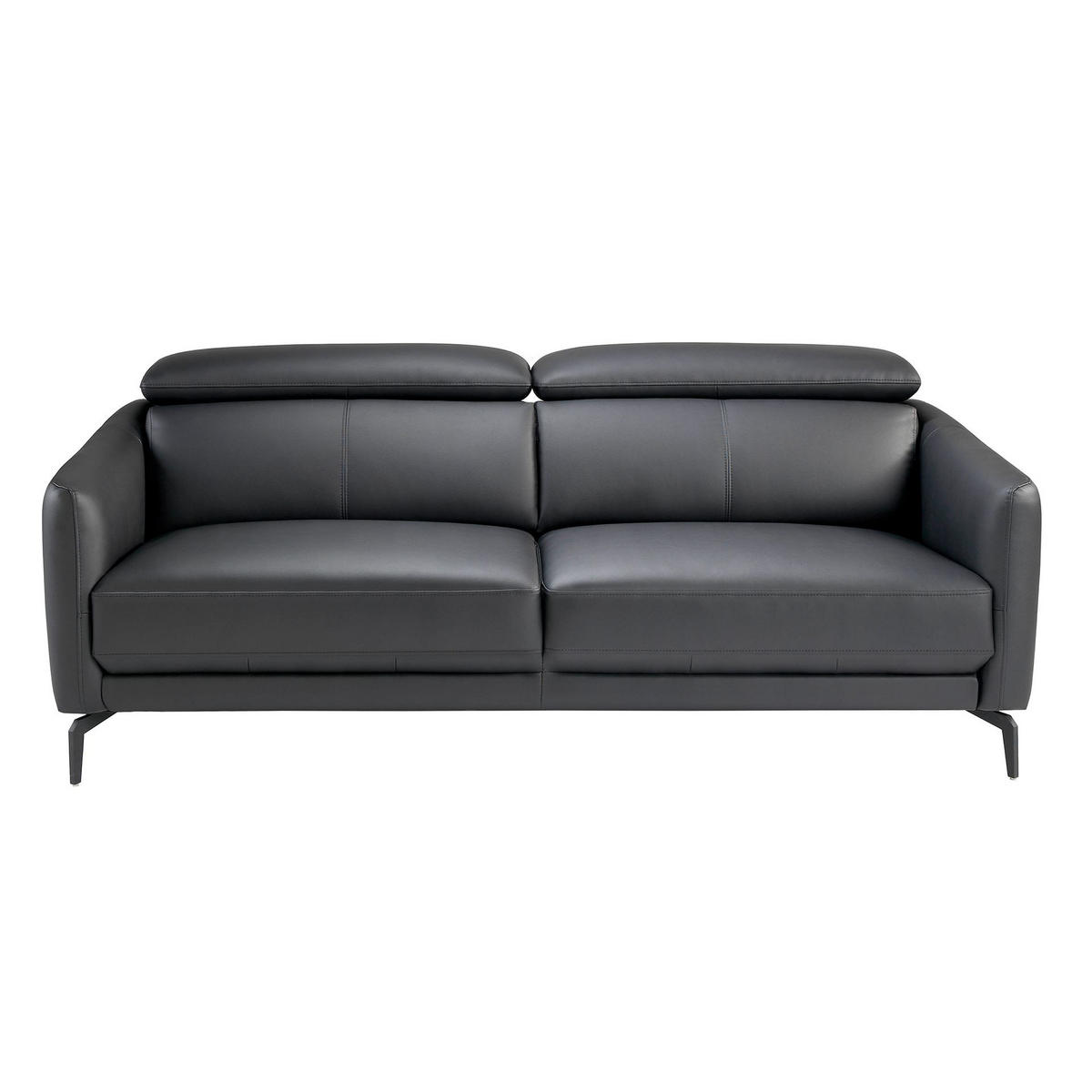 SOFA Schwarzes Ledersofa 2-sitzig 157/100/94 cm - Schwarz, Leder (157/94/100cm) - ANGEL CERDA