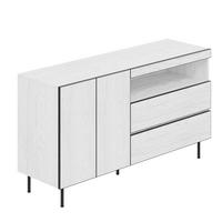SIDEBOARD DE-37597 140/42/77 cm mit grifflosem Design Weiß - Weiß, Holzwerkstoff (140/77/42cm) - ComfortXL