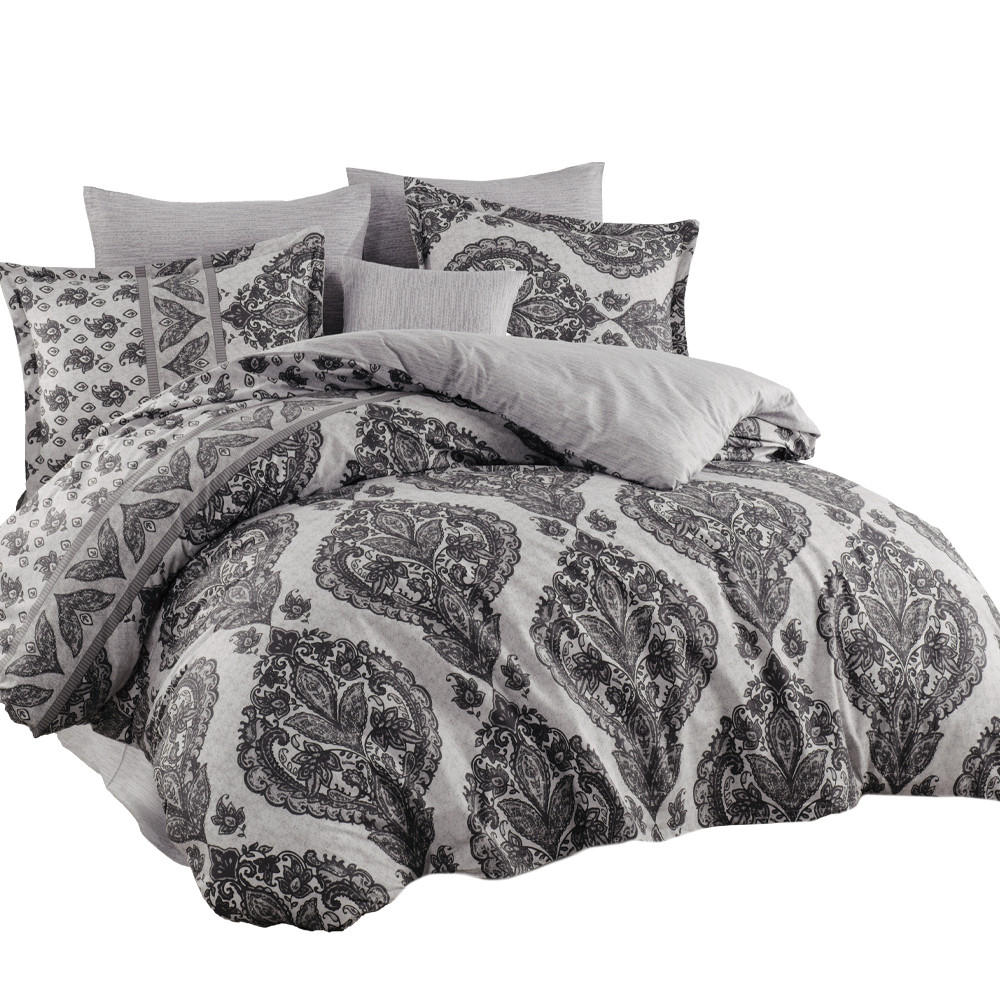 BETTWÄSCHE 4-teilig 200/220 cm TALYA - Grau, Textil (200/220cm) - ROLFNERS