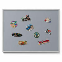 MAGNETTAFEL 80x60 cm Silberner Rahmen Grau - Edelstahlfarben, Metall (80/60/0.4cm) - TULUP