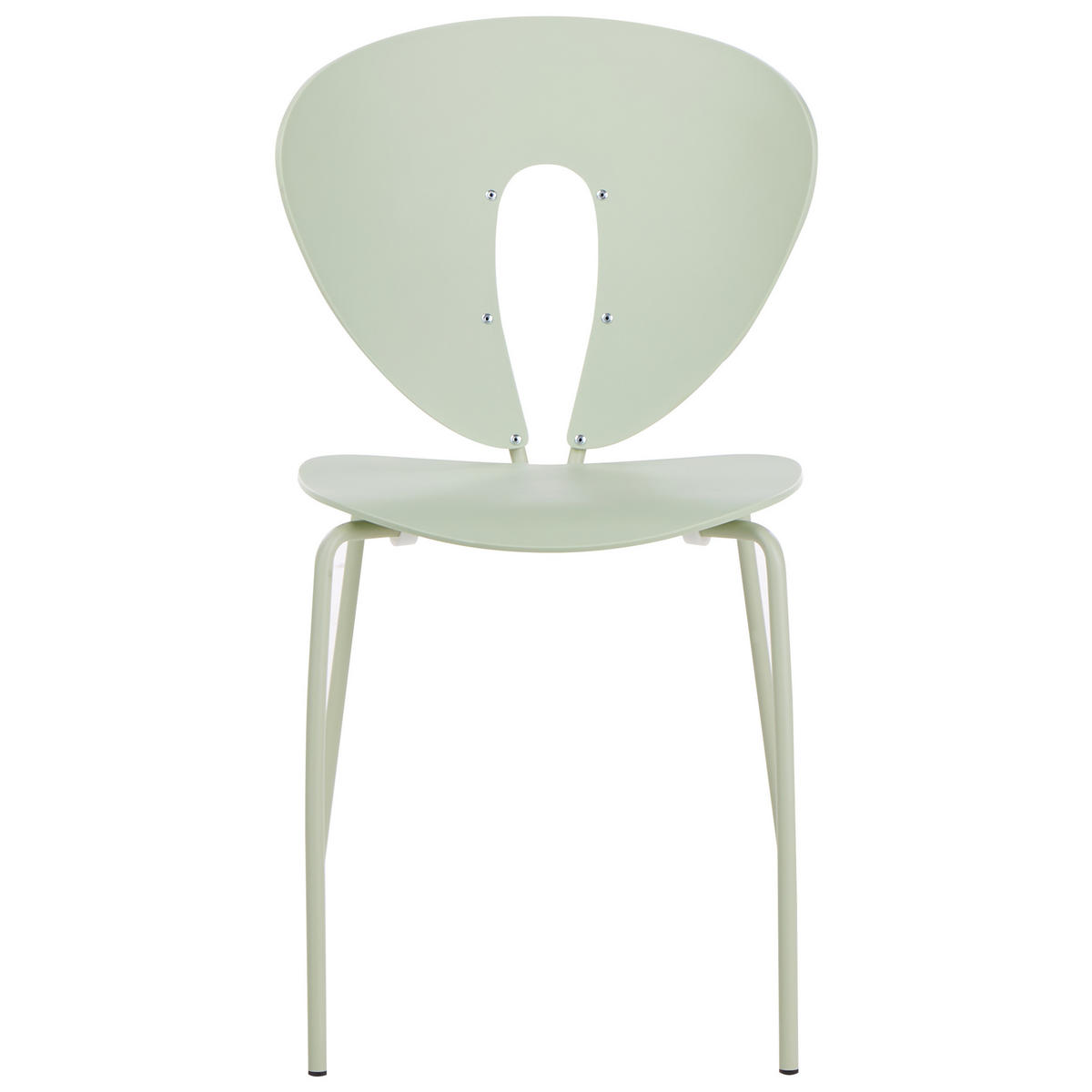 ESSZIMMERSTUHL 2er-Set Hellgrün Tracy - Silberfarben/Hellgrün, Kunststoff (47/81/51cm) - Beliani