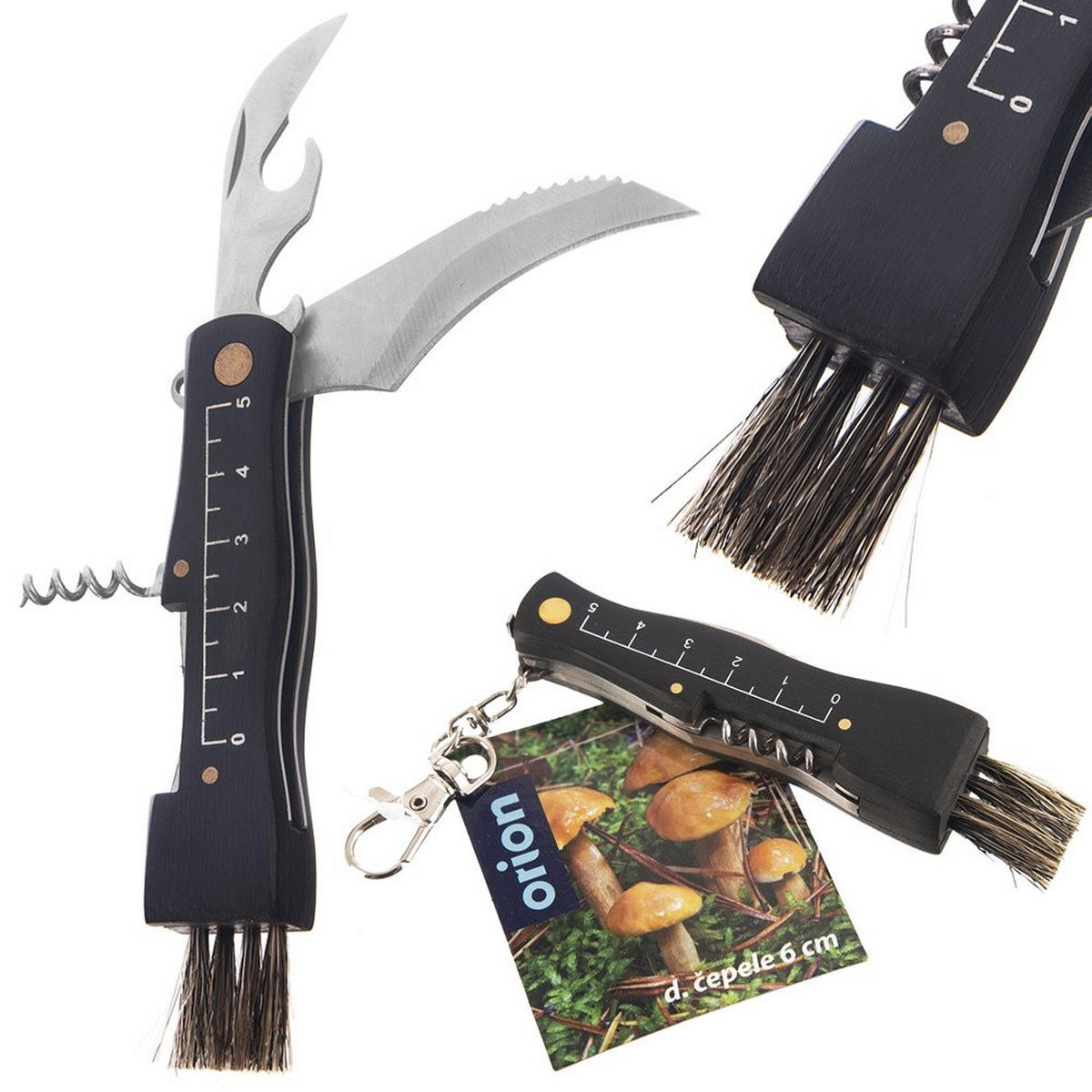 PILZMESSER Schwarz Silber - Schwarz, Holz (11.5cm) - Orion 