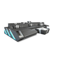 WOHNLANDSCHAFT Apollonia C - Grau, Leder (420/78/190cm) - Sofa Dreams