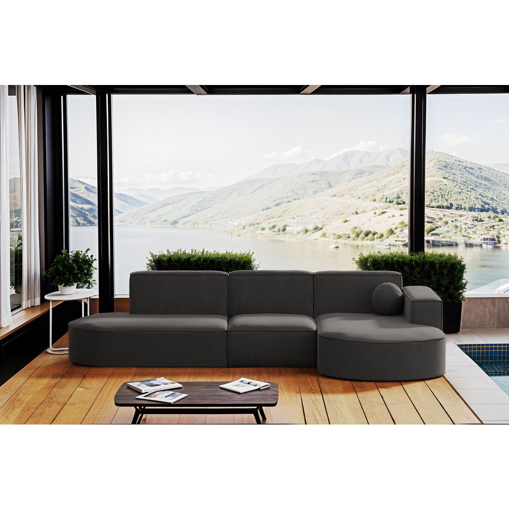 Thumbnail - Kaiser Möbel Gartenecksofa, Grau, Holz, 4-Sitzer, Füllung: Komfortschaum,Komfortschaum, L-Form,L-Form, 296x78x165 cm, Lo...