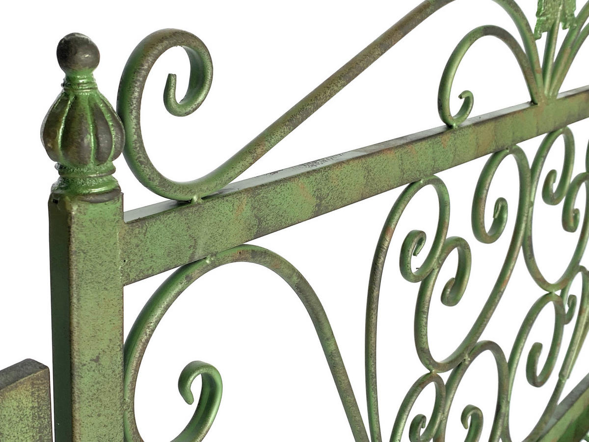GARTENBANK 2 Sitzer Metall Grün 120 cm 96021 - Grün, Metall (118.5/102/52cm) - DanDiBo