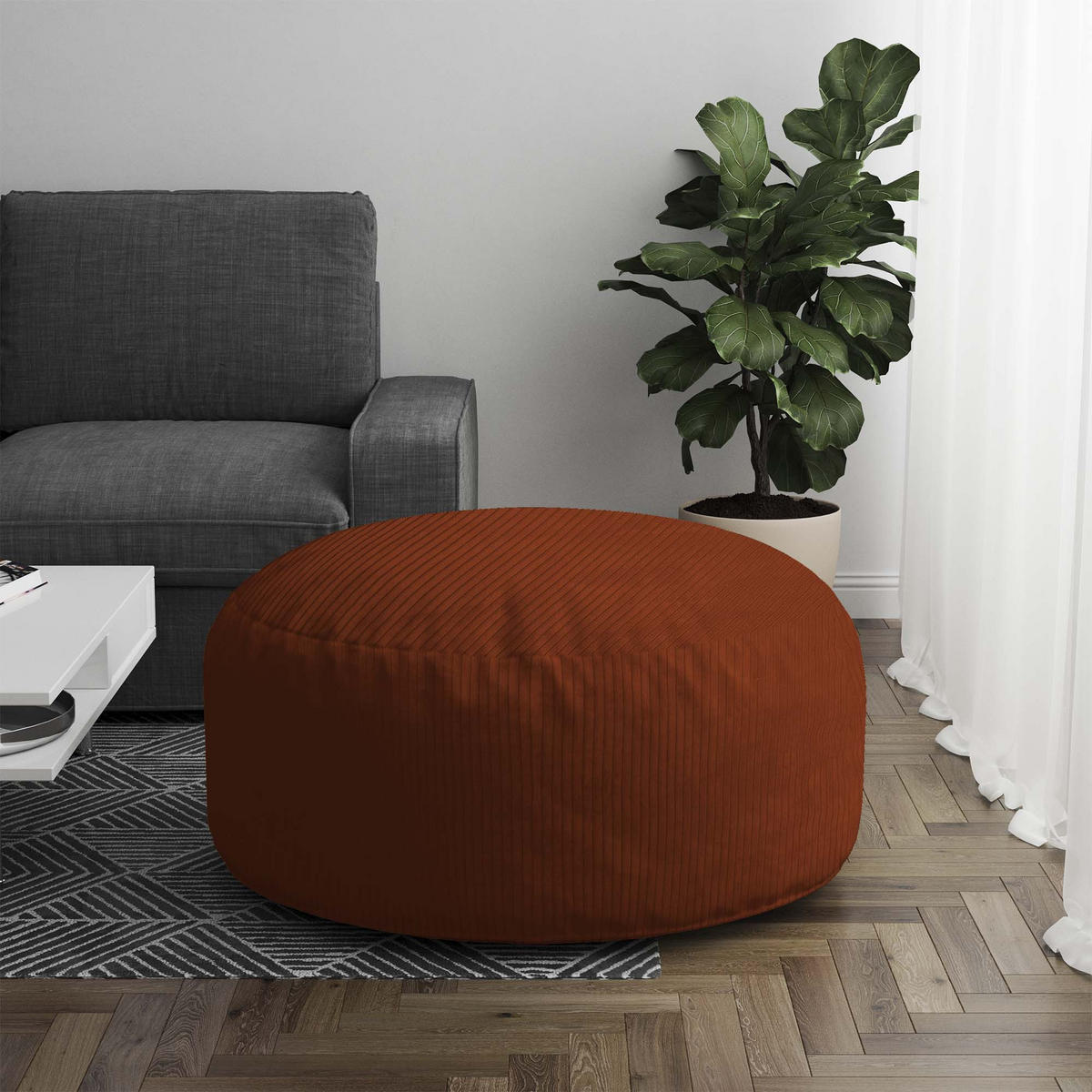 SITZSACK ROLLER Indian tan - Rotbraun/Braun, Textil (70/40cm) - Dreamroots