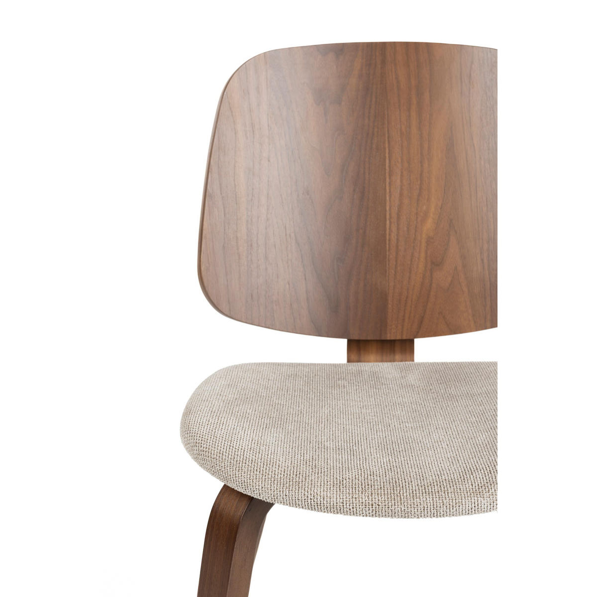 ESSZIMMERSTUHL Walden Walnuss/Beige - 2 er Set - Beige, Kunststoff (51/83/55cm) - Housecraft Living