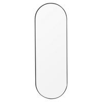 GANZKÖRPERSPIEGEL 40/120/2.8 cm Kapselform Metallrahmen Schwarz - Schwarz, Glas/Metall (40/2.8/120cm) - Livingandhome