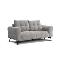 SOFA SALVINI 2,5-Sitzer, platingrau - Grau, Holz/Textil (206/88/99cm) - Courtois Laville