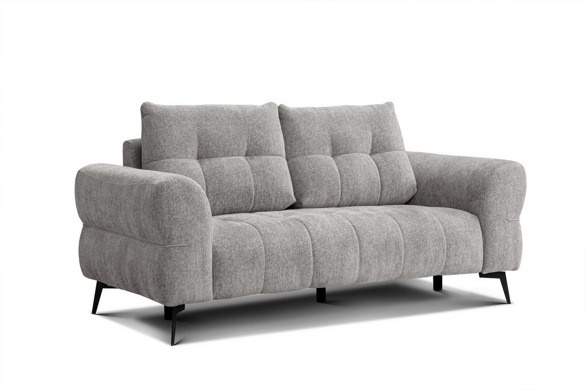 SOFA SALVINI 2,5-Sitzer, platingrau - Grau, Holz/Textil (206/88/99cm) - Courtois Laville