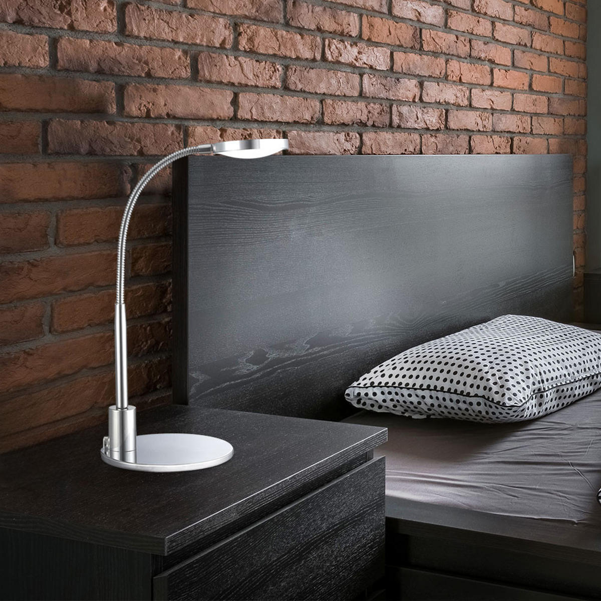 LED TISCHLEUCHTE PEGASI Silber Chrom - Silberfarben, Metall (16/25/44cm) - Globo Lighting