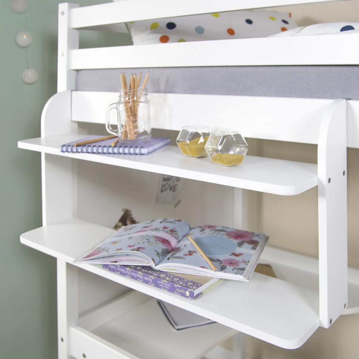 HOCHBETT Einhängeregal weiß - Weiß, Holz (83/40/18cm) - Homestyle4u