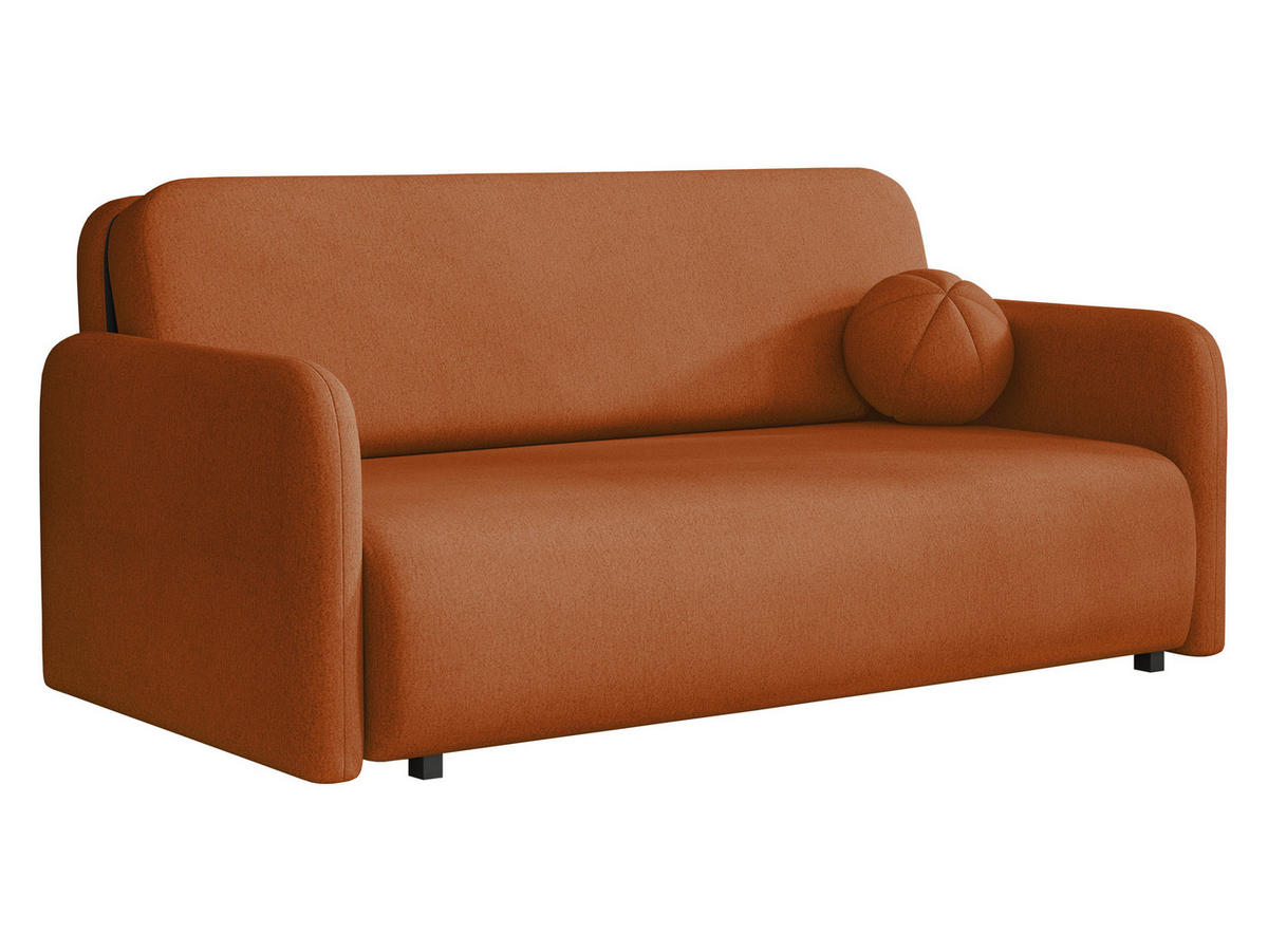 SCHLAFSOFA Viva Sun IV - Schwarz/Orange, Holz/Textil (170/85/103cm) - MIRJAN24