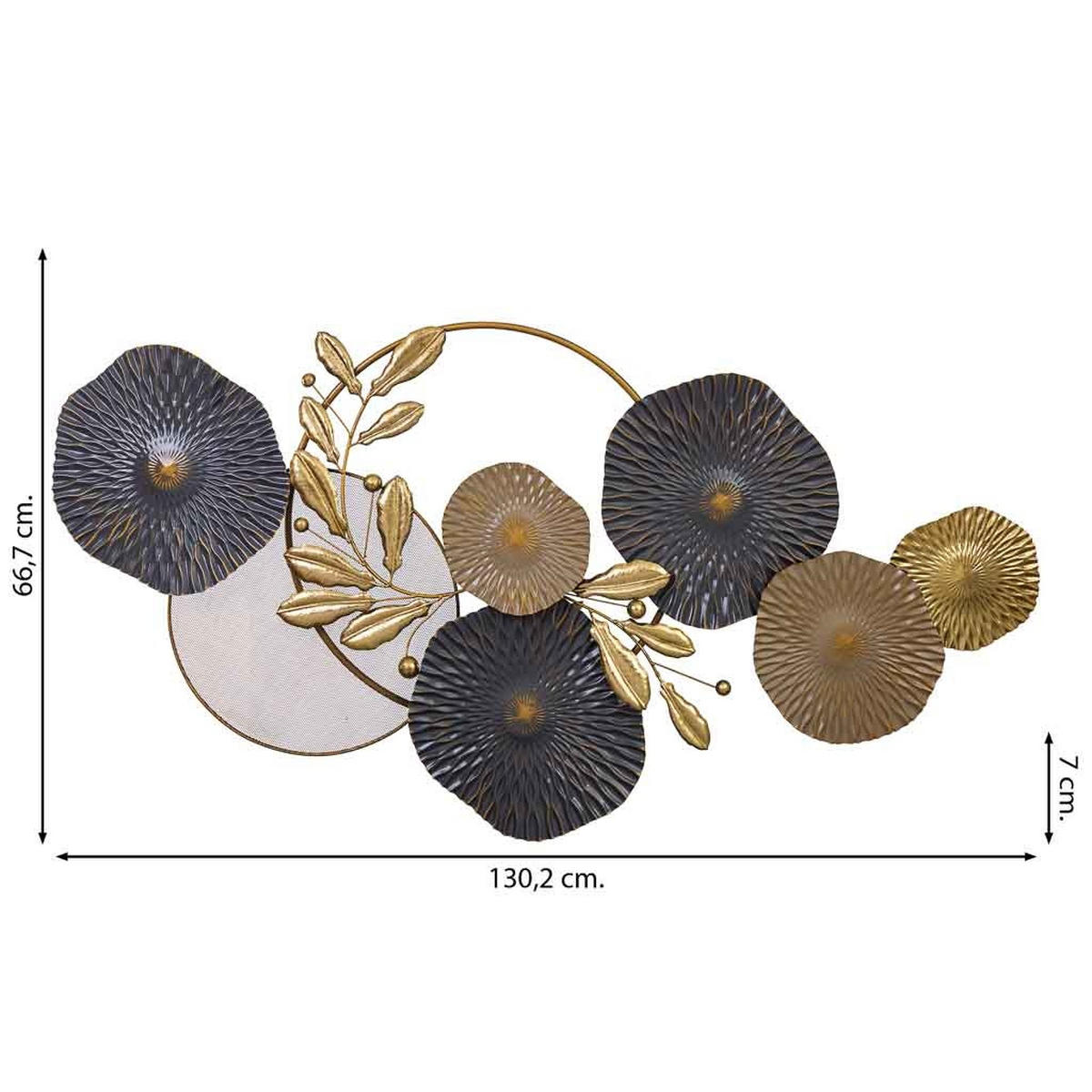 WANDDEKO-OBJEKT aus Metall, 130x67x7cm - Multicolor, Metall (130.2/7/66.7cm) - Wanderlust