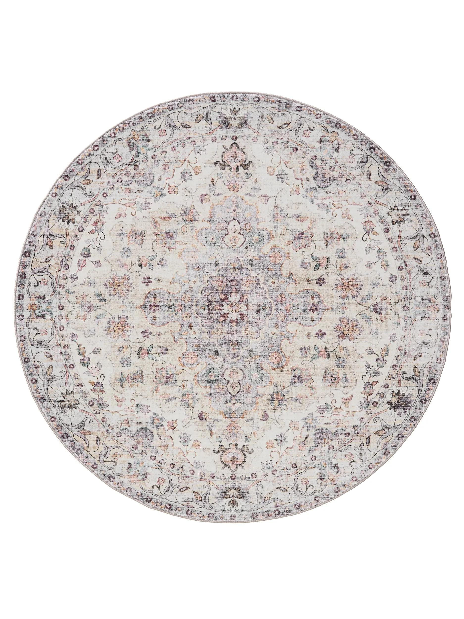 VINTAGE-TEPPICH George waschbar ø 160 cm rund - Multicolor, Kunststoff (160/160cm) - benuta