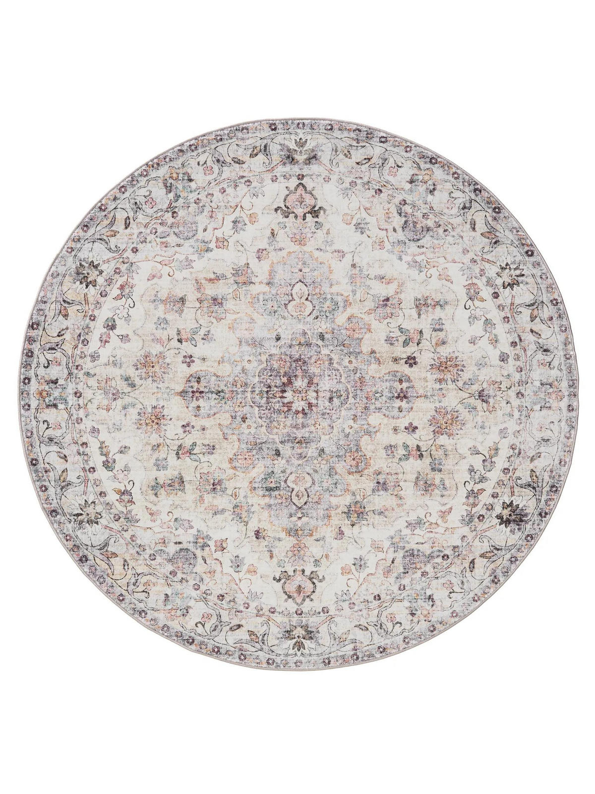 PRATELNÝ koberec George Vícebarevné ø 120 cm - různobarevná, plast/umělá hmota (120/120cm) - benuta