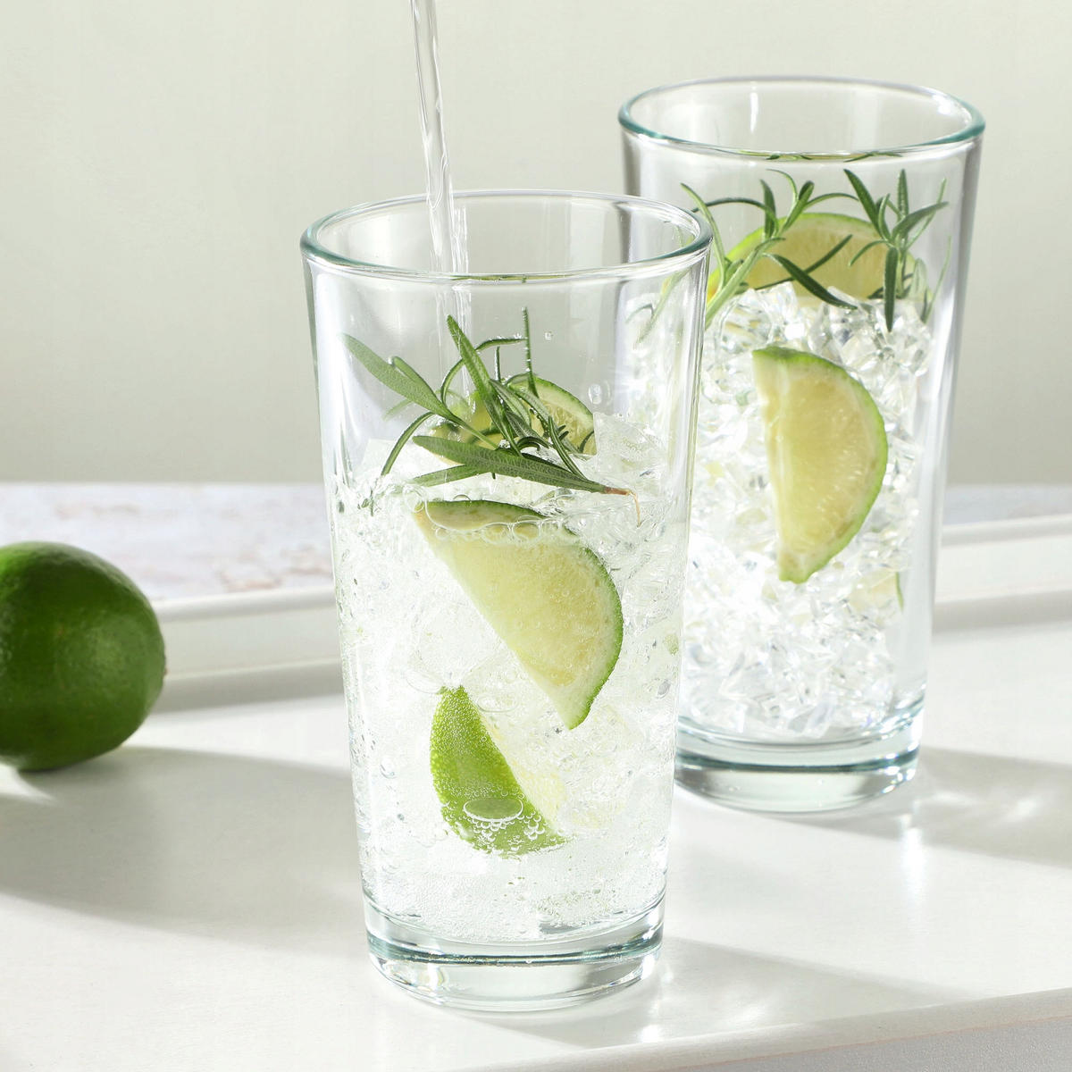 KADAX 4x Gläser 340ml für Getränke Getränke Wasser Glas Set Set - Transparent, Glas (0.34L) - KADAX