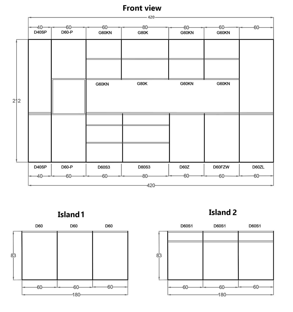 INSELKÜCHE Velmora Weiß Hochglanz – 420 cm + Insel 180 cm – KÜ-AS-018 – Weiß - Weiß, Holzwerkstoff (420/212/58cm) - ROYAL24_MARKT