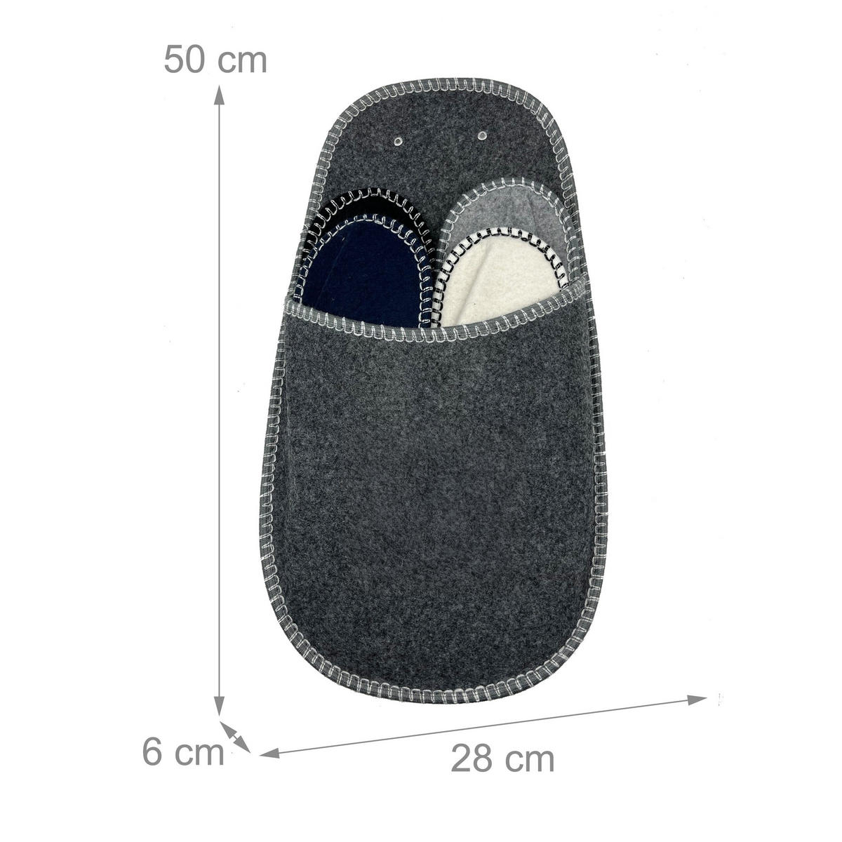 6XPANTOFLE pro hosty - různobarevná, textil (28/50/6cm) - Relaxdays