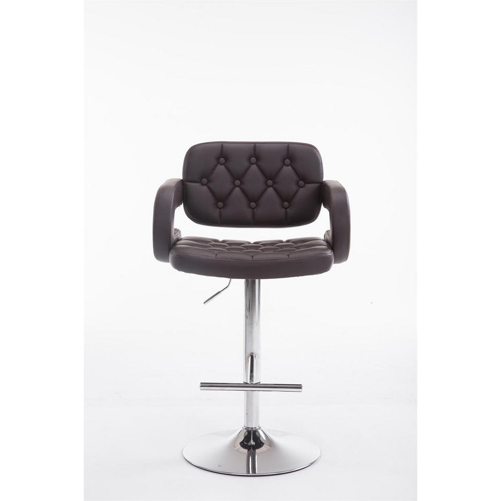 Thumbnail - TPFLiving Barhocker, Braun, Textil, Rundrohr, 52x100x55 cm, Esszimmer, Barmöbel, Barhocker