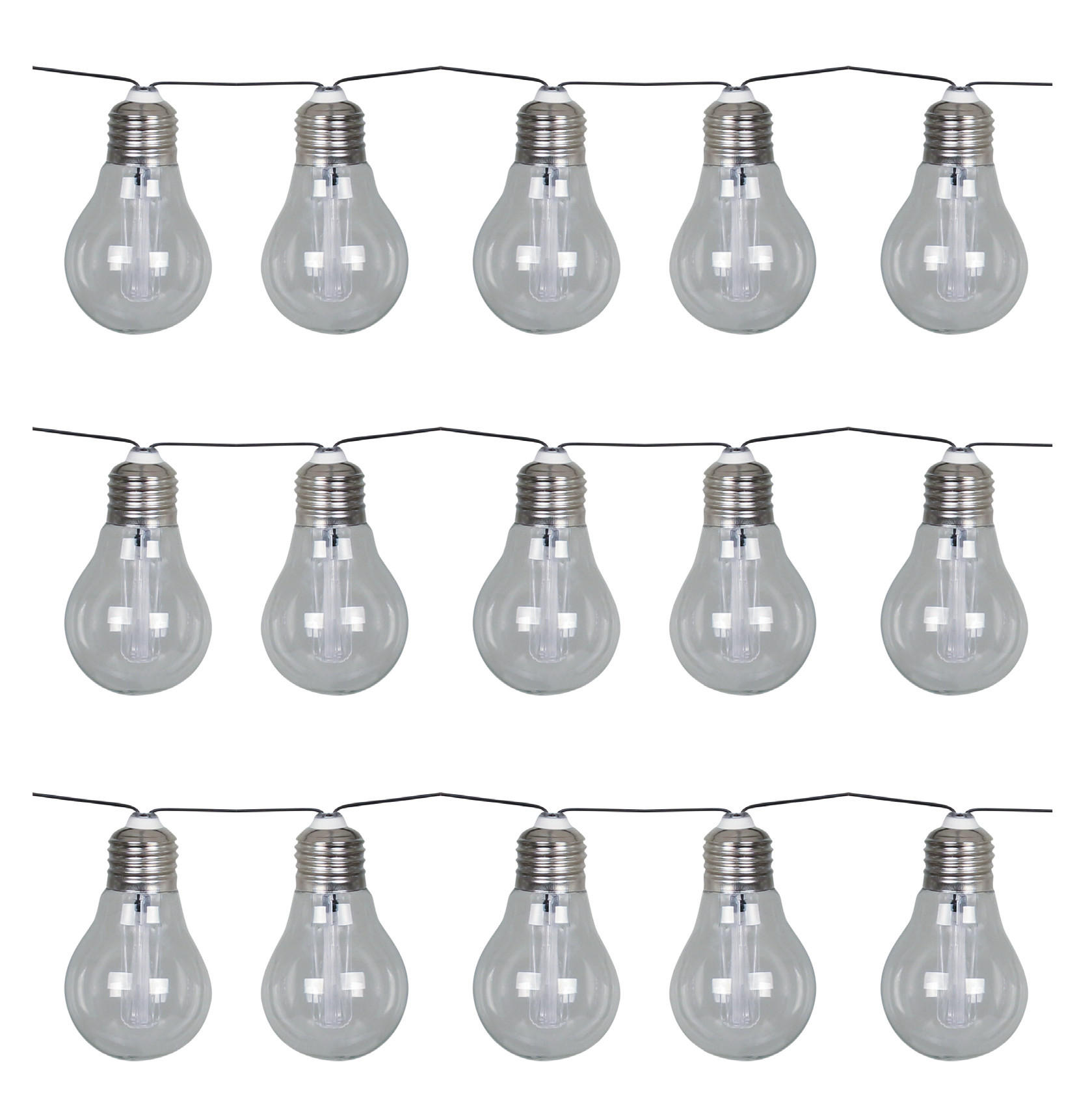 PARTYLICHTER 18/12/32cm - Schwarz, Glas (32cm) - Luxform