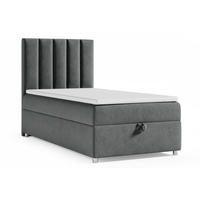BOXBETT mit Bettkasten Trinity K10-SINGLE Bonellfederkern inkl. Topper - Graphitfarben, Holz/Holzwerkstoff (70/200cm) - Best For Home