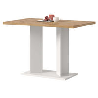 ESSTISCH Eiche Artisan, weiß 110 x 70 cm, Säulentisch modern - Eiche Artisan/Weiß, Holzwerkstoff (70/110/76cm) - Inn.Furn