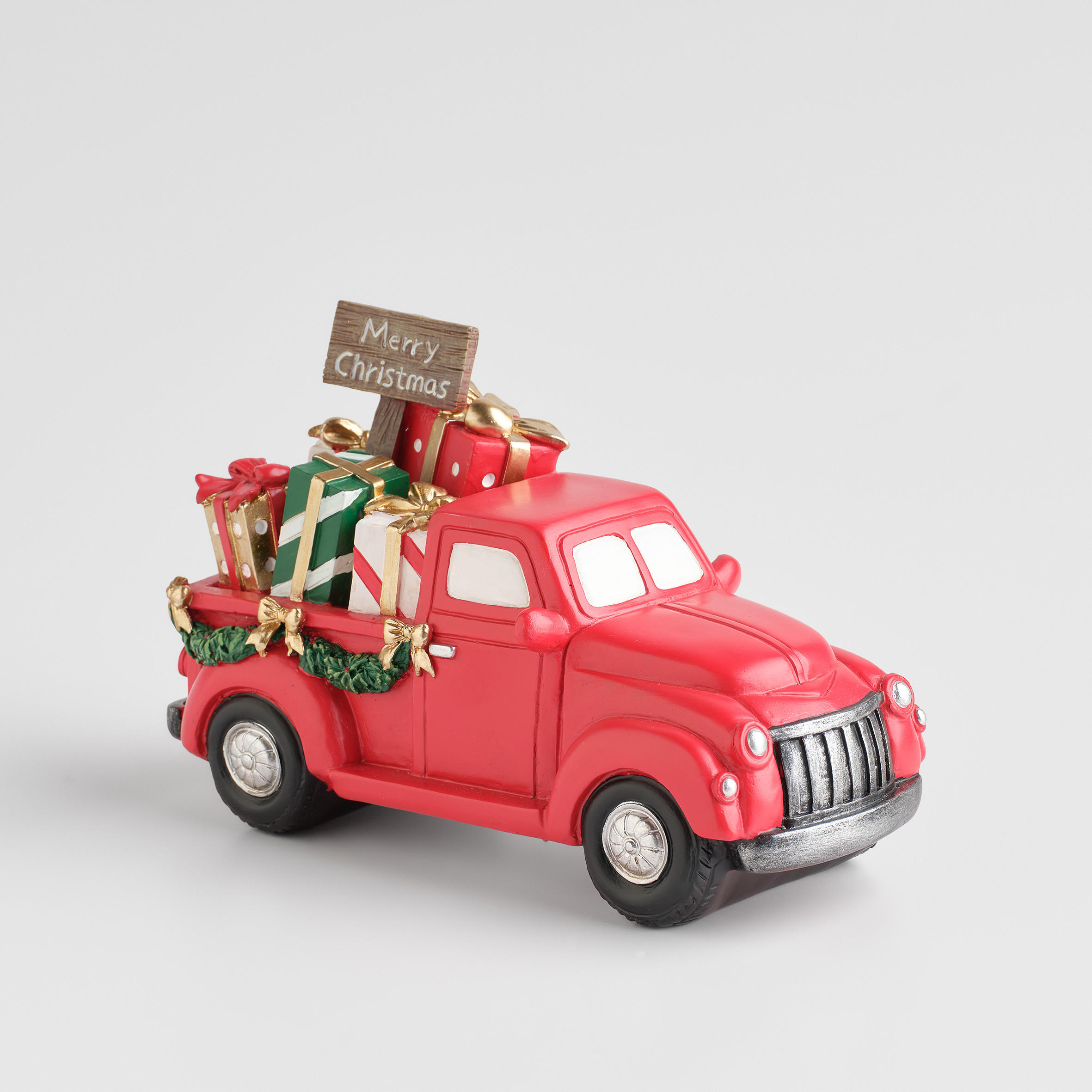 DEKOFIGUR Giftcar, Rot, 14 x 10 x 22 cm, Dekorative Weihnachtsdeko - Rot, Kunststoff (10/14/22cm) - home&you