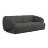4-SITZER-SOFA Bouclé Stoff Grau - Schwarz/Graphitfarben, Kunststoff/Textil (232/81/98cm) - Makamii