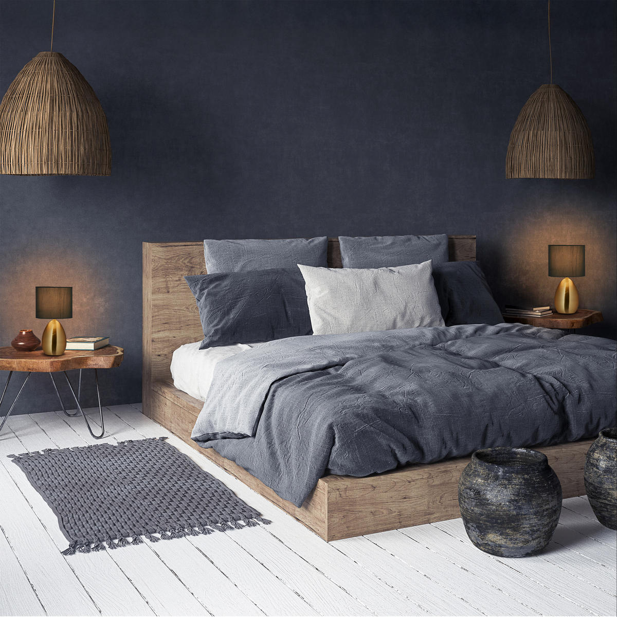 TISCHLAMPE - Multicolor, Kunststoff/Textil (18/18/33.5cm) - Relaxdays