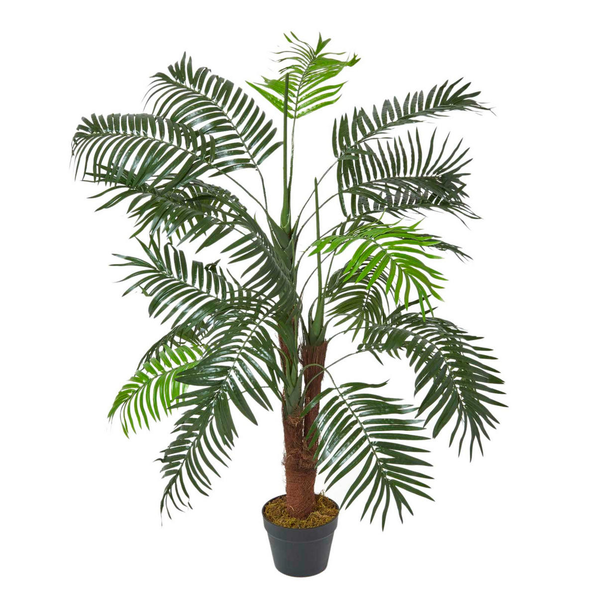 KUNSTPALME Mini, 120 cm - Grün, Kunststoff (120cm) - Homescapes