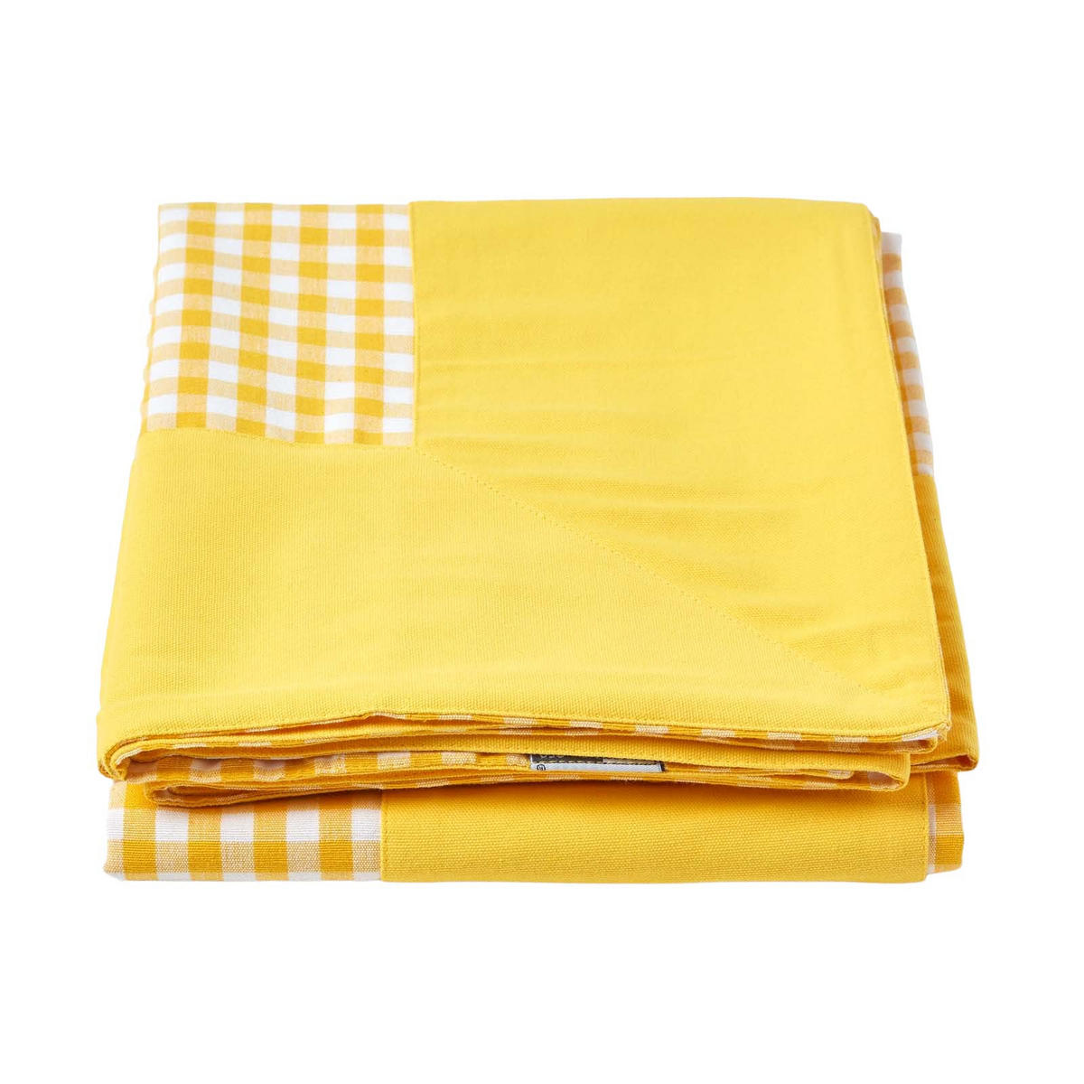 ÜBERWURF 150/200 cm, Vichy Karo 100% Baumwolle - Gelb, Textil (150/200cm) - Homescapes