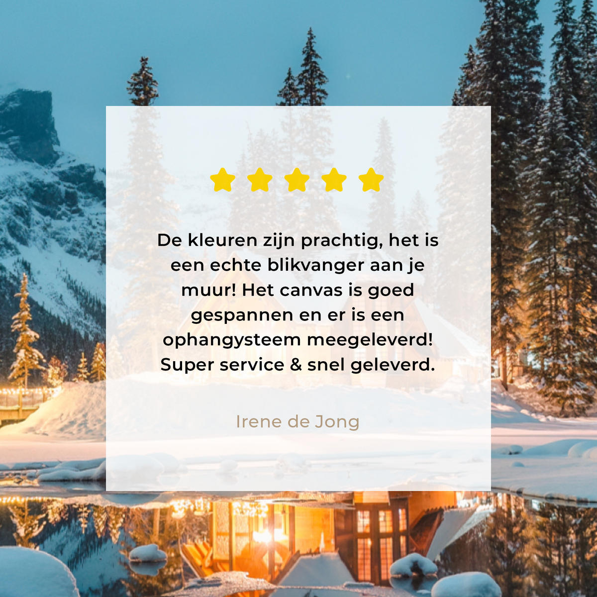 LEINWANDBILD Winterlandschaft - Natur - Haus - Berge - Schnee Room Decor 30x40 cm - Hellblau, Textil (30/40cm) - MuchoWow