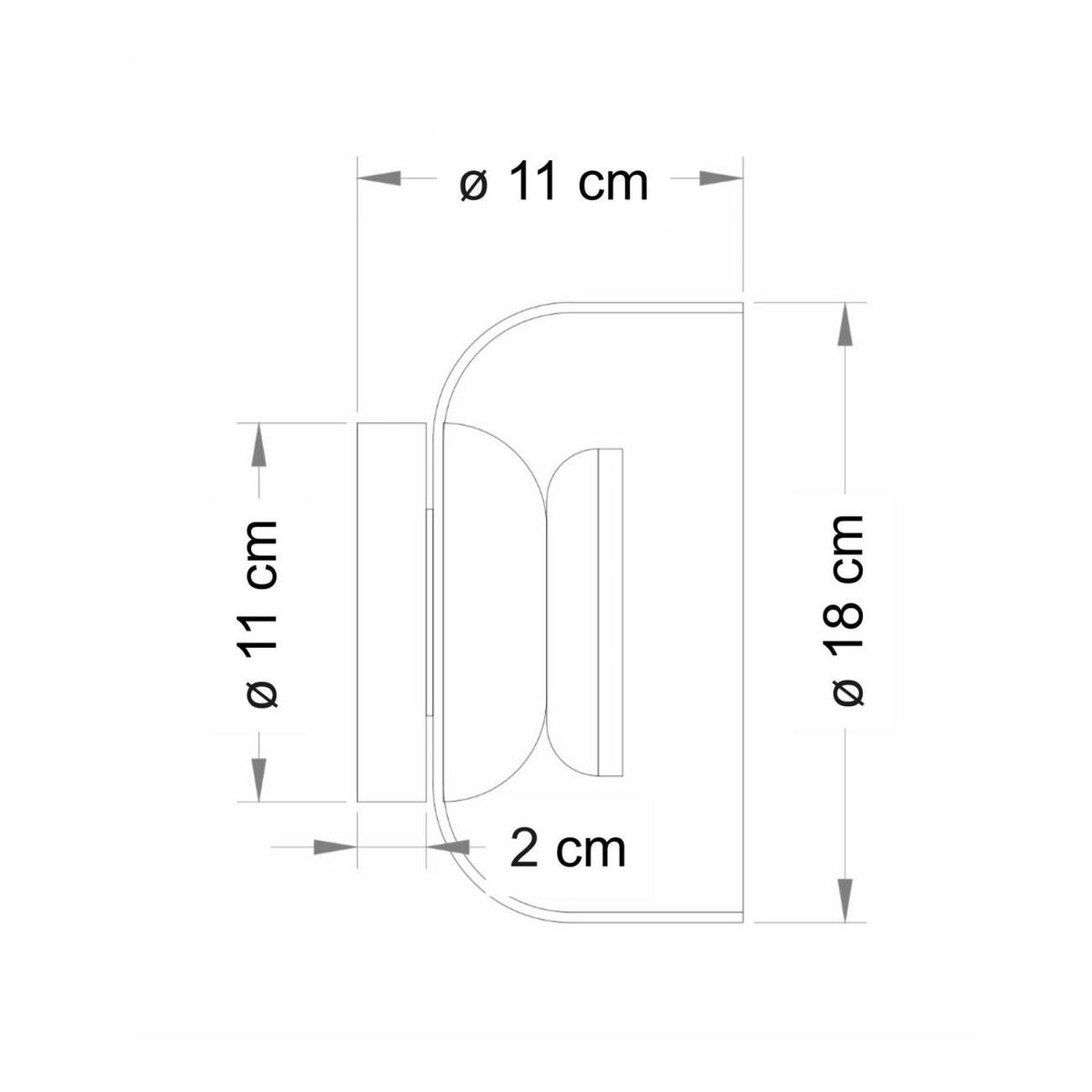 WANDLEUCHTE Inaya, Bernsteinfarben, Messing und Weiß, 18cm - Bernsteinfarben, Glas (18/18/10.1cm) - KOSILUM
