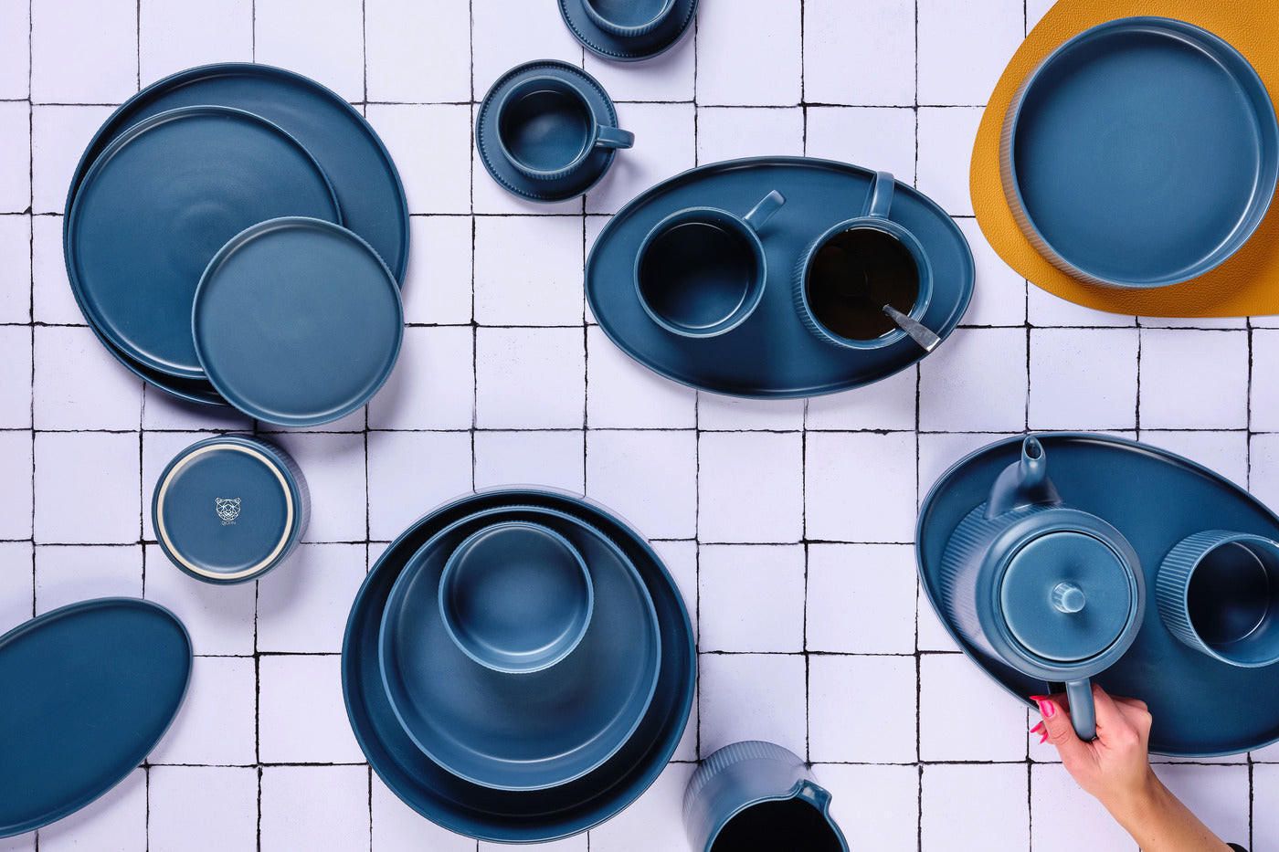 SCHALEN Scandi Ø12cm - 4er-Set - Marineblau - Blau, Keramik (12cm) - Björn