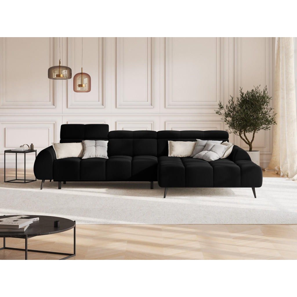 Thumbnail - Micadoni Elektrisches-Ecksofa, Schwarz, Textil, 5-Sitzer, L-Form, 295x188 cm, Hergestellt in Europa, Oeko-Tex®, Wohnzimm...