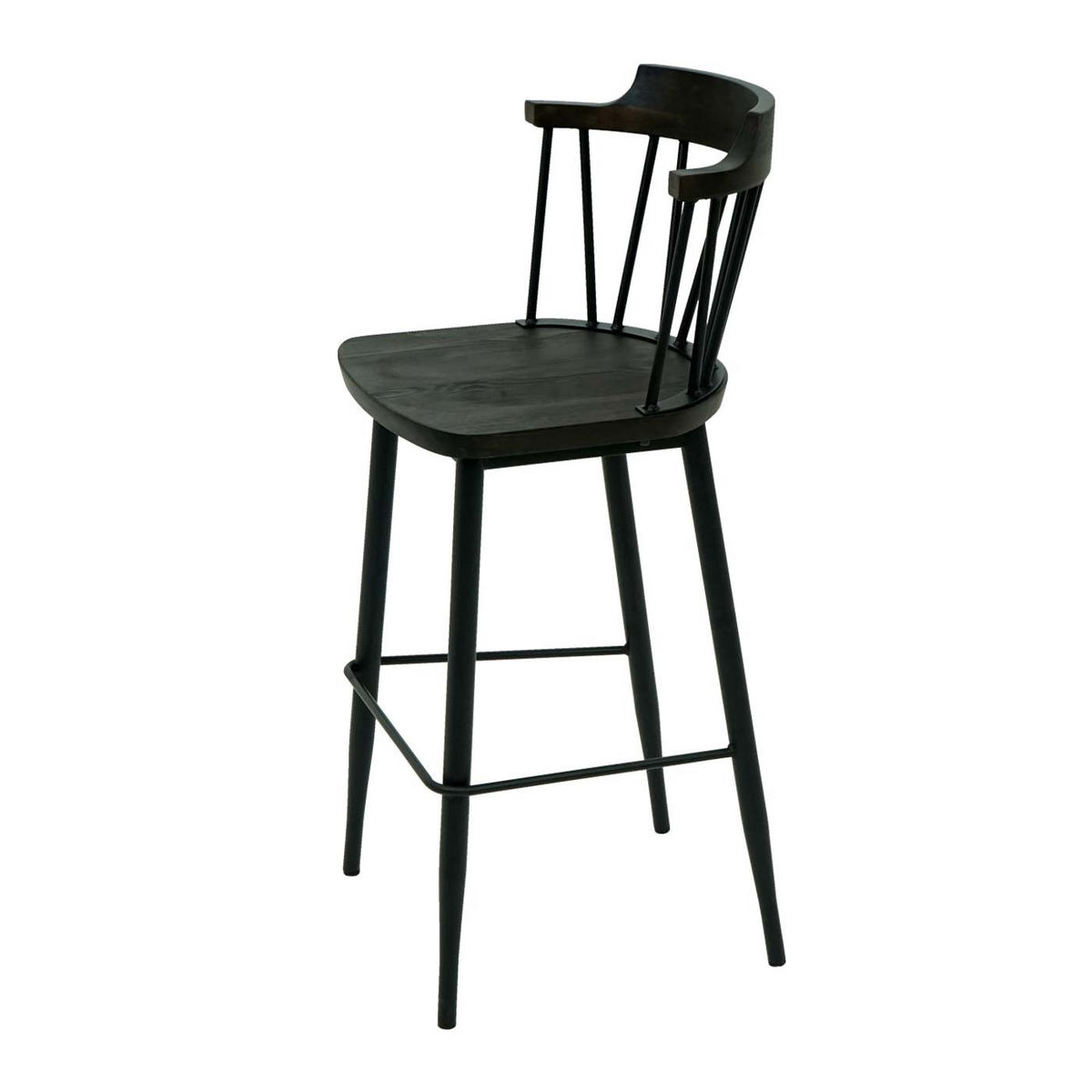 BARHOCKER G69B Schwarz 2er-Set - Schwarz, Holz (43/103/44cm) - MCW