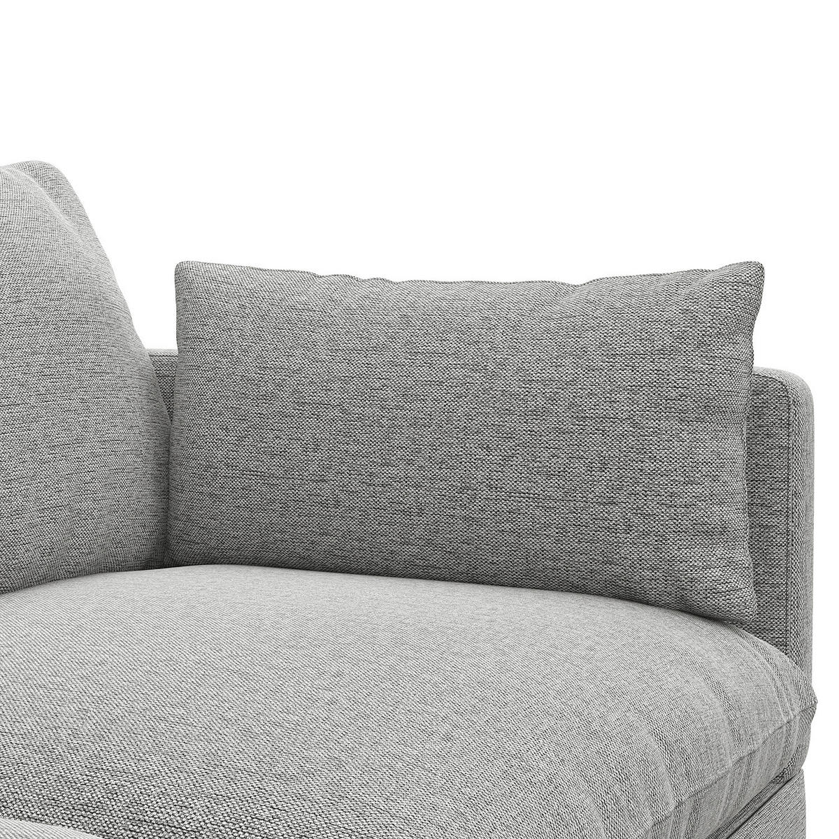2-SITZER SOFA - Webstoff - Hellgrau, Textil (162/83/85cm) - home24
